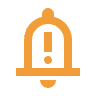 an alarm bell symbol